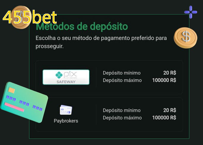 O cassino 455betbet oferece uma grande variedade de métodos de pagamento